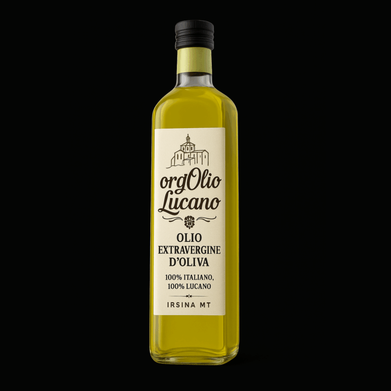 Bottiglia di “orgolio” l’olio extravergine di oliva lucano